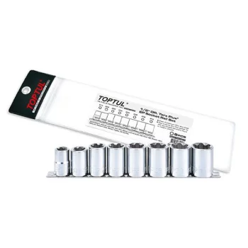 Набір головок Torx Plus EP 1/2" EP18-EP32 8ед. TOPTUL GAAG0810