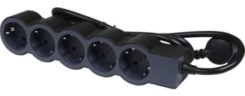 Подовжувач Legrand стандарт, 5хSchuko, 16А, 1.5м, чорний