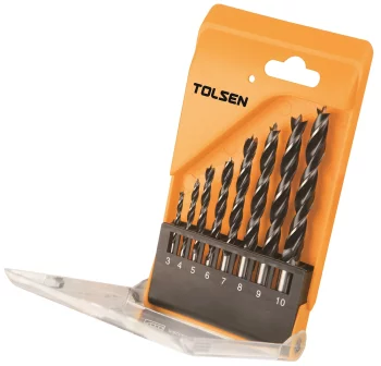 Набір свердел по дереву Tolsen, 3-10мм, кейс, 8шт