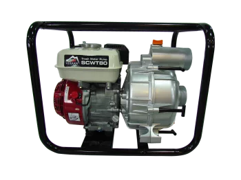 Мотопомпа рукав 75мм, 58м3/год, дв. Honda GX200, підйом 26м, брудна вода, SCWT80H