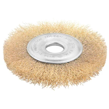 Щітка дискова Tolsen Профі, рифлений дріт 0.3мм, D125мм, посадковий розмір 22.2мм