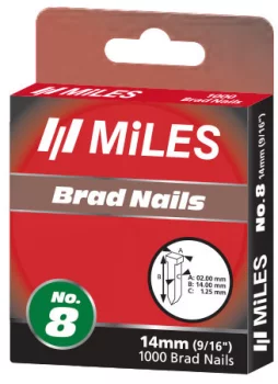 Цвях No.8-14MM, 1000 шт., аналог: Rapid 140