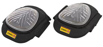 Наколінники захисні TOPEX, м'яка гума, пластикова накладка, гелеві вставки, кріплення, що регулюється, чорний