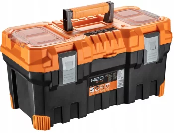 Ящик для інструменту Neo Tools, 22", органайзер в кришці, 27.6х55.4x28.6см, пластик