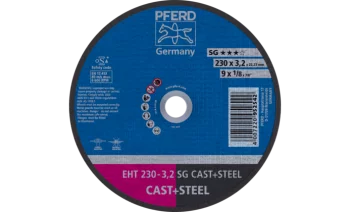 Круг відрізний 230*3,2*22 SG CAST+STEEL чавун/сталь