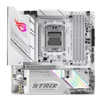 Материнcька плата ASUS ROG STRIX B850-G GAMING WIFI sAM5 B850 4xDDR5 M.2 HDMI DP WiFi BT mATX білий