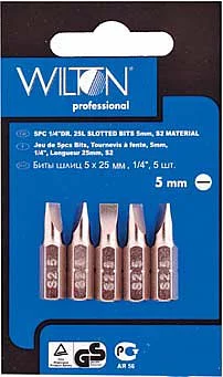 Набір спеціальних біт 5 шт. 5х25мм Шліц
