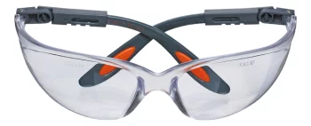 Окуляри захисні Neo Tools протиосколкові, нейлонові дужки, регулювання довжини та кута душок, стійкі до подряпин, прозорий