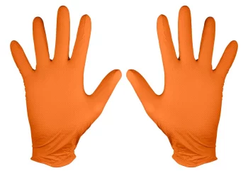 Рукавички робочі/медичні Neo Tools, перфоровані нітрилові, р.M, помаранчевий, 50шт