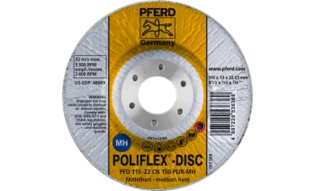 Круг полірувальний 115*22 Poliflex PFD  PUR сірий