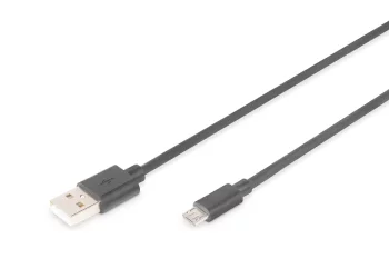 Кабель DIGITUS USB 2.0 (AM/micro B) 1.8м, чорний