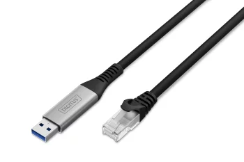 Кабель DIGITUS Ethernet USB-A - RJ45 CAT 6A S/FTP, 1 Gbit/s, 2m, LSZH