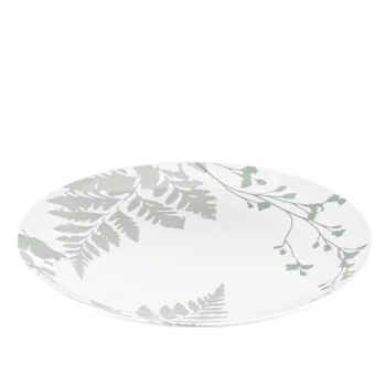 Тарілка обідня Ardesto Capri, 26.8см, порцеляна, біло-зелений