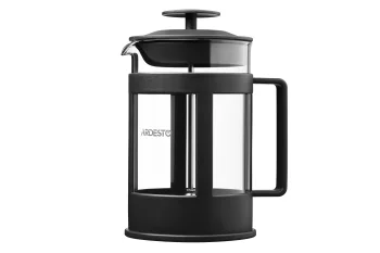 Френч-прес Ardesto Fresh, 800мл, боросилікатне скло, пластик, прозорий, чорний