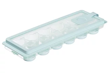 Форма для льоду з кришкою Ardesto Fresh Cylinder, 27х9.5х3.8см, силікон, пластик, блакитний