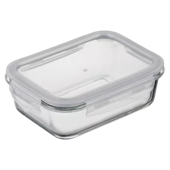 Контейнер для зберігання харчових продуктів Ardesto Gemini 1.06л, боросилікатне скло, пластик, прямокутний, прозорий