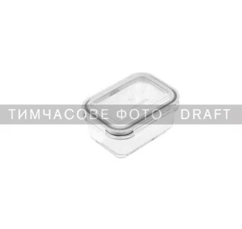 Контейнер для зберігання харчових продуктів Ardesto Gemini 0.38л, боросилікатне скло, пластик, прямокутний, прозорий