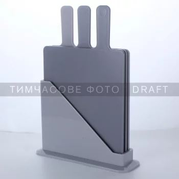 Набір дошок кухонних на підставці Ardesto Fresh, 3шт, 24.1х33х7.9см, пластик