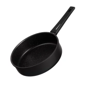 Сковорода глибока з кришкою Ardesto Gemini Gourmet Andria, 24см, алюміній, чорний