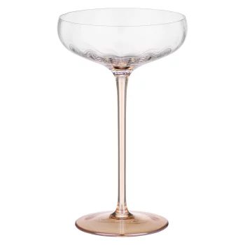 Набір келихів для шампанського Ardesto Black Mars Amber 200мл, 2шт, скло, прозоро-золотистий