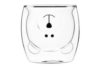 Набір чашок з подвійними стінками Ardesto Animals, 250мл, 2шт, боросилікатне скло, прозорий