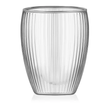 Набір чашок з подвійними стінками Ardesto 350мл, 2шт, боросилікатне скло, прозорий