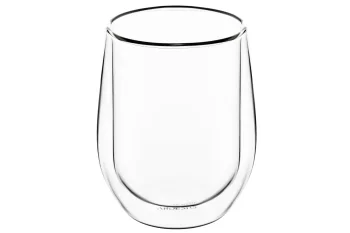 Набір чашок з подвійними стінками Ardesto, 320мл, 2шт, боросилікатне скло, прозорий