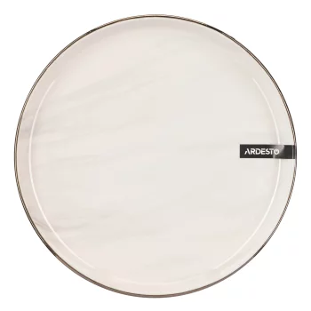 Тарілка десертна Ardesto Marmo, 19см, кераміка, бежевий