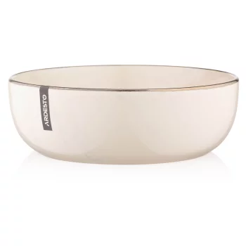 Тарілка супова Ardesto Marmo, 19см, кераміка, бежевий