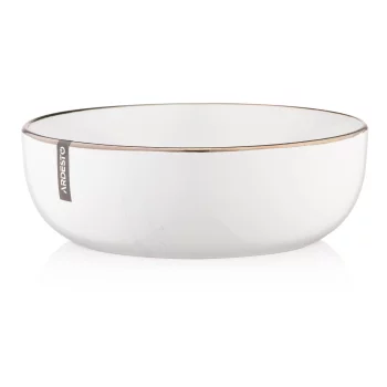 Тарілка супова Ardesto Marmo, 19см, кераміка, білий