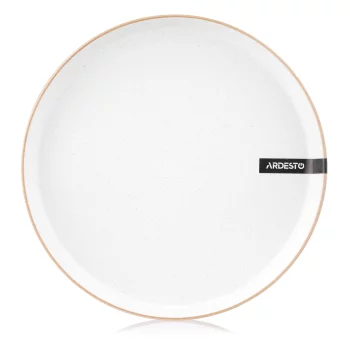 Тарілка обідня Ardesto Apulia, 26.6см, кераміка, білий