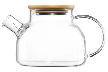 Заварник Ardesto Gemini 800мл, боросилікатне скло, бамбук, прозорий