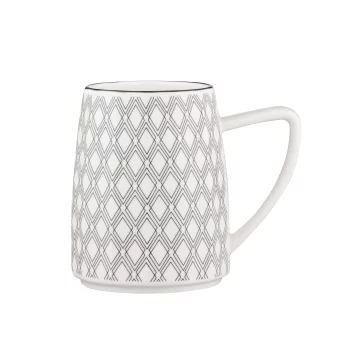 Чашка Ardesto Lamberto, 360мл, порцеляна, біло-сірий