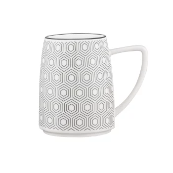 Чашка Ardesto Lamberto, 360мл, порцеляна, біло-сірий