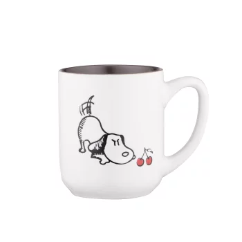 Чашка Ardesto Dog, 380мл, кераміка, біло-сірий