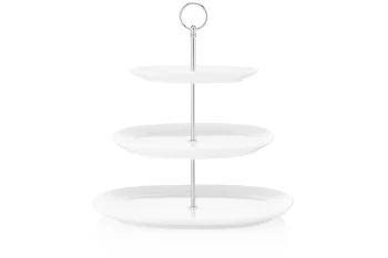 Блюдо 3-х ярусне Ardesto, 32х32см, порцеляна, білий