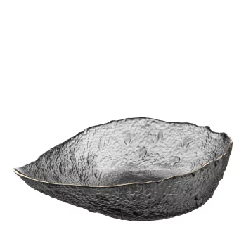 Салатник Ardesto Leaf, 21.5см, скло, сірий