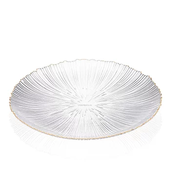 Тарілка Ardesto Mallow, 21см, скло, прозорий