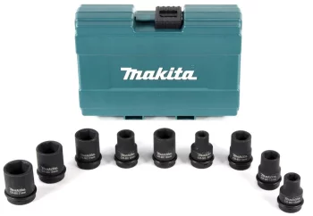 Торцеві головки Makita, ударні, 8-21мм, кейс, набір 9шт