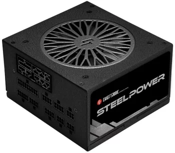 Блок живлення CHIEFTEC Steel Power  (750W), >85%, 80+ Bronze, 120мм, 1xMB 24pin(20+4), 2xCPU 8pin(4+4), 3xMolex, 6xSATA, 4xPCIe 8pin(6+2), Fully Modular