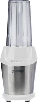 Блендер Gorenje стаціонарний 1000Вт, чаша-750мл, подрібнювач, білий-нерж