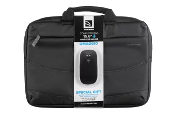 Сумка Tucano Idea 15.6", чорна + бездротова миша