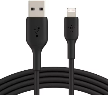 Кабель USB-A > Lightning заряджання/синхронізації Belkin 1м, 12Вт, PVC, чорний