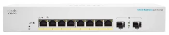 Комутатор Cisco CBS220 8хGE, PoE, Ext PS, 2x1G SFP, Smart