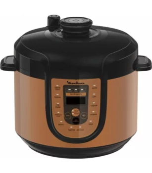 Мультиварка-скороварка Moulinex, 1000Вт, чаша-5л, сенсорне керув., метал/пластик, бронзово-чорний