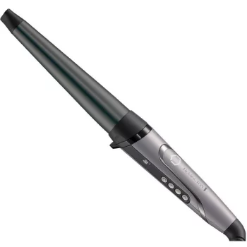 Плойка Remington ProLuxe, конусна, темп.режимів-9, D-19-32mm, 130-210С, кераміка, сріблястий