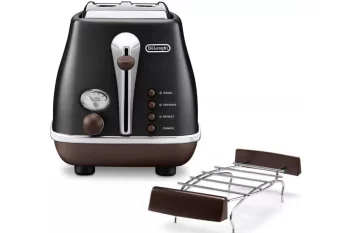 Тостер  DeLonghi Icona Vintage 900Вт, метал, односторонній підігрів, чорний