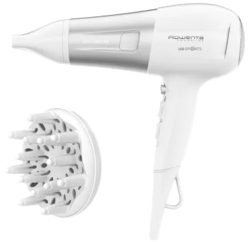 Фен Rowenta Powerline, 2400Вт, 3 режими, дифузор, іоніз-я, хол. обдув, біло-сірий