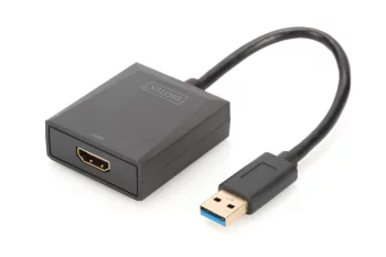 Адаптер DIGITUS USB 3.0 - HDMA Full HD, M/F, 0.15м