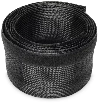 Кабельний організатор DIGITUS гнучка кабельна трубка із кріпленням "гачок-петля", 2м, чорна